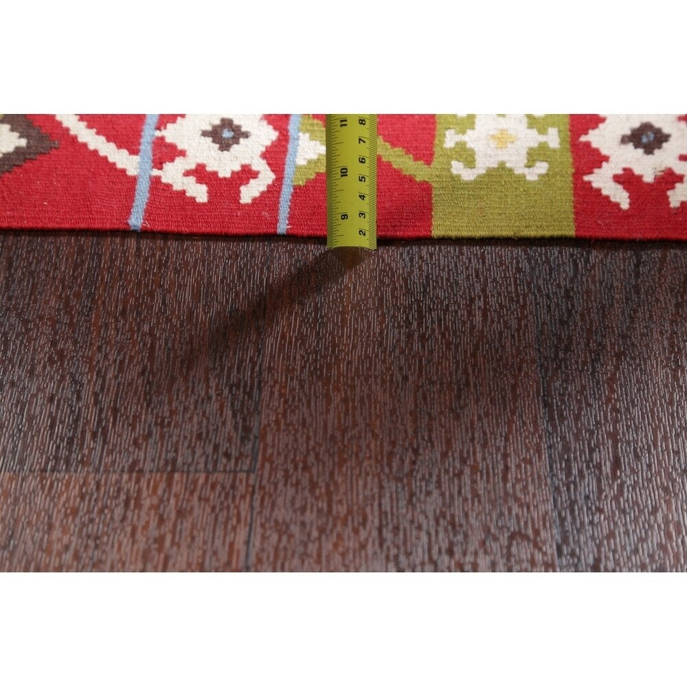 Kilim Wool Turkish Traditional Hand Woven Oriental Area Rug Red - 4'8" x 2'6"