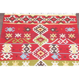 Kilim Wool Turkish Traditional Hand Woven Oriental Area Rug Red - 4'8" x 2'6"