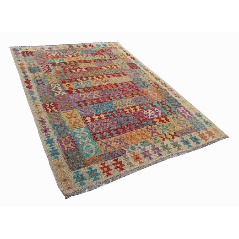 Kilim Zain Ivory Wool Rug