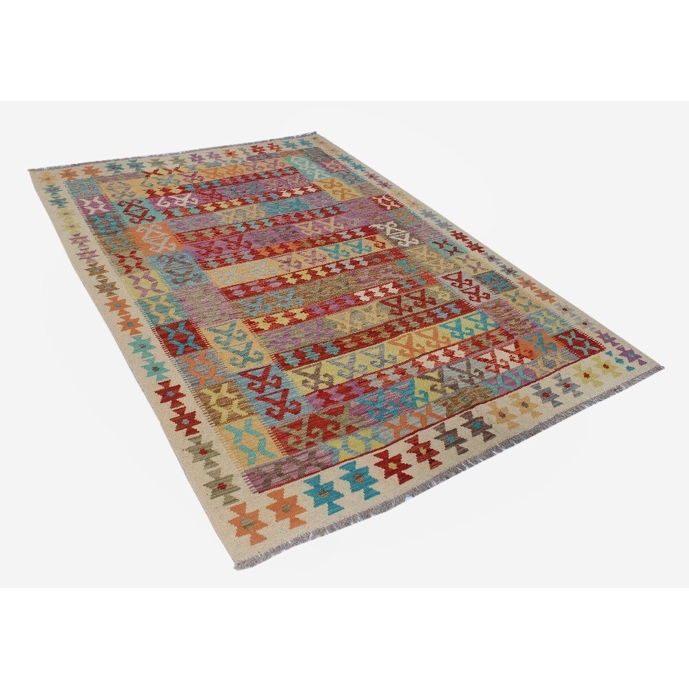 Kilim Zain Ivory Wool Rug