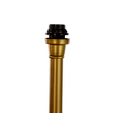 Killian River of Goods Brass and Clear Glass and Metal 70-Inch Candlestick Floor Lamp - 11.25" x 11.25" x 69.5"