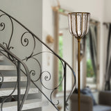 Killian River of Goods Brass and Clear Glass and Metal 70-Inch Candlestick Floor Lamp - 11.25" x 11.25" x 69.5"