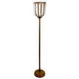 Killian River of Goods Brass and Clear Glass and Metal 70-Inch Candlestick Floor Lamp - 11.25" x 11.25" x 69.5"