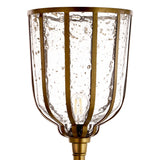 Killian River of Goods Brass and Clear Glass and Metal 70-Inch Candlestick Floor Lamp - 11.25" x 11.25" x 69.5"