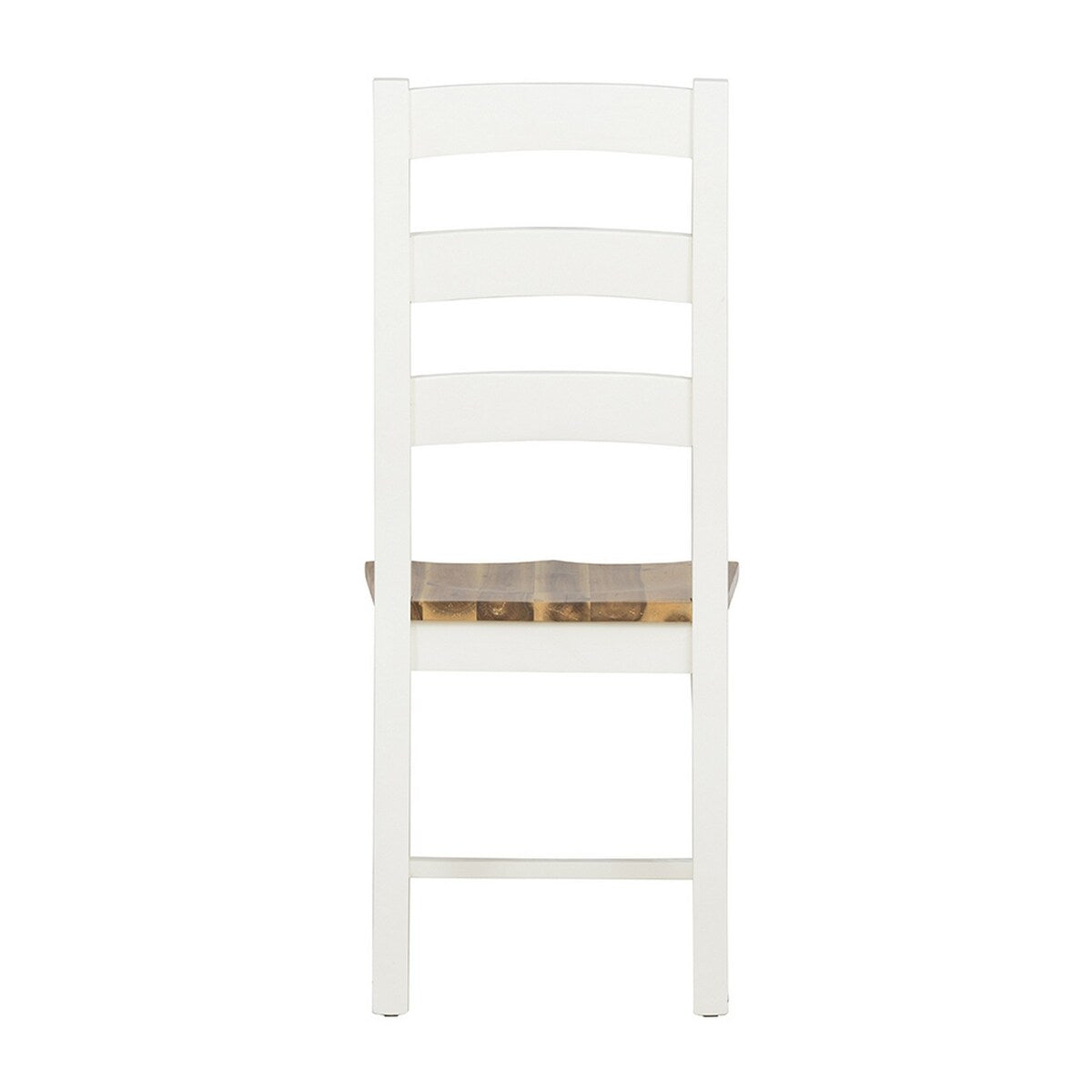 Kim 20 Inch Dining Side Chair, Farmhouse Acacia Wood Set of 2, White, Brown