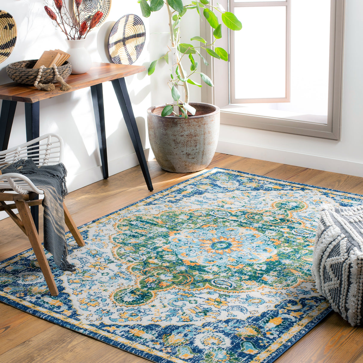 Livabliss Kimaree Bright Boho Medallion Area Rug