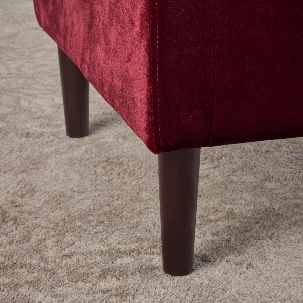 Kimiko Tufted Velvet Rectangle Ottoman Stool by Christopher Knight Home