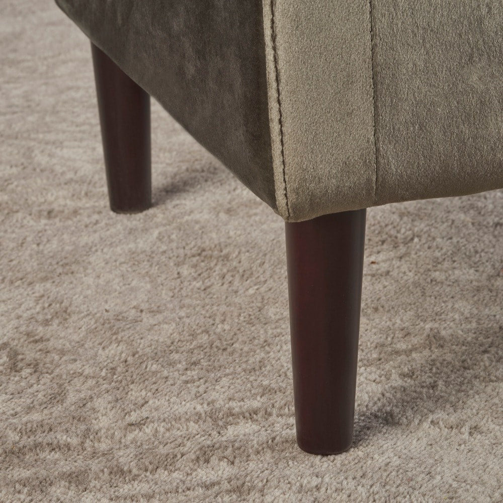 Kimiko Tufted Velvet Rectangle Ottoman Stool by Christopher Knight Home