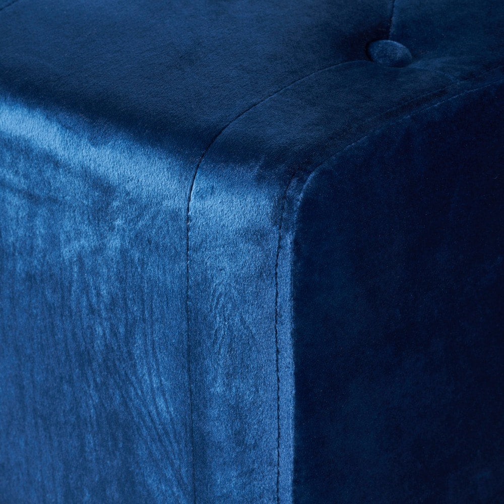 Kimiko Tufted Velvet Rectangle Ottoman Stool by Christopher Knight Home