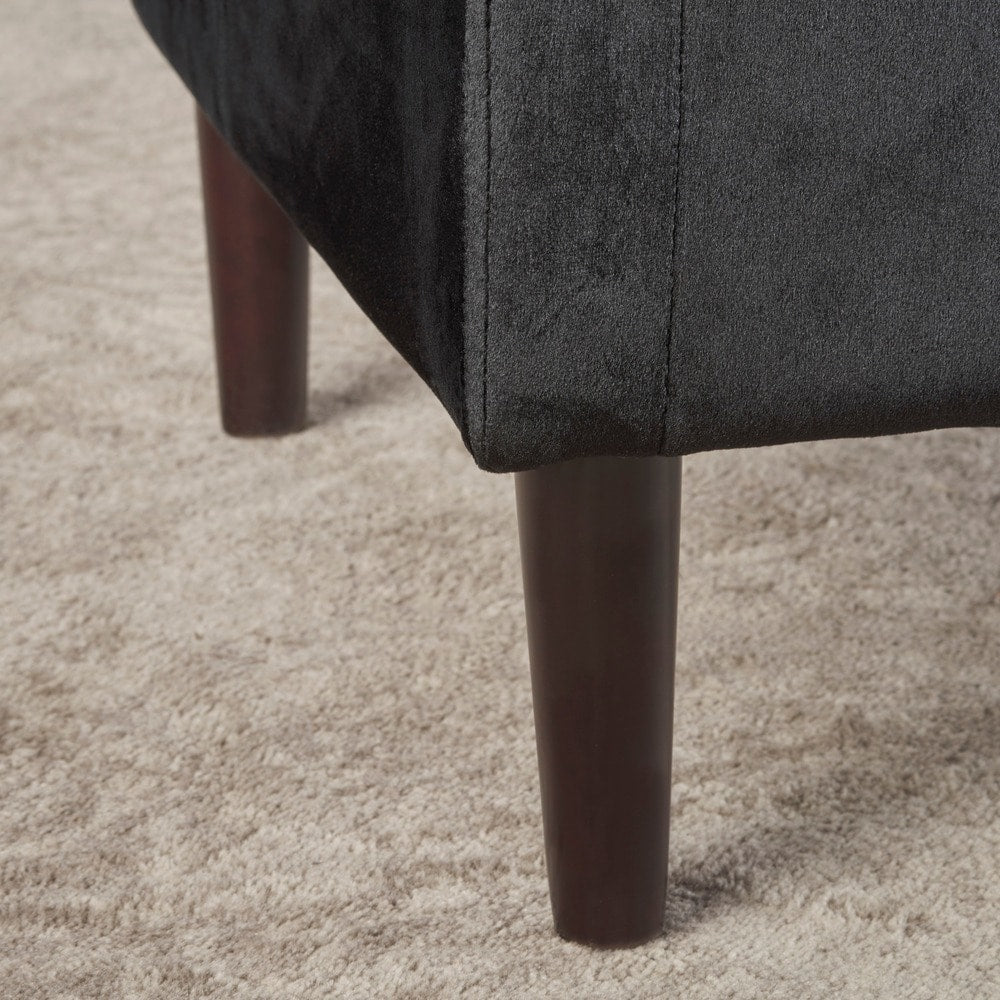 Kimiko Tufted Velvet Rectangle Ottoman Stool by Christopher Knight Home