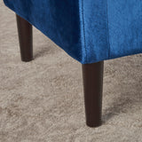 Kimiko Tufted Velvet Rectangle Ottoman Stool by Christopher Knight Home