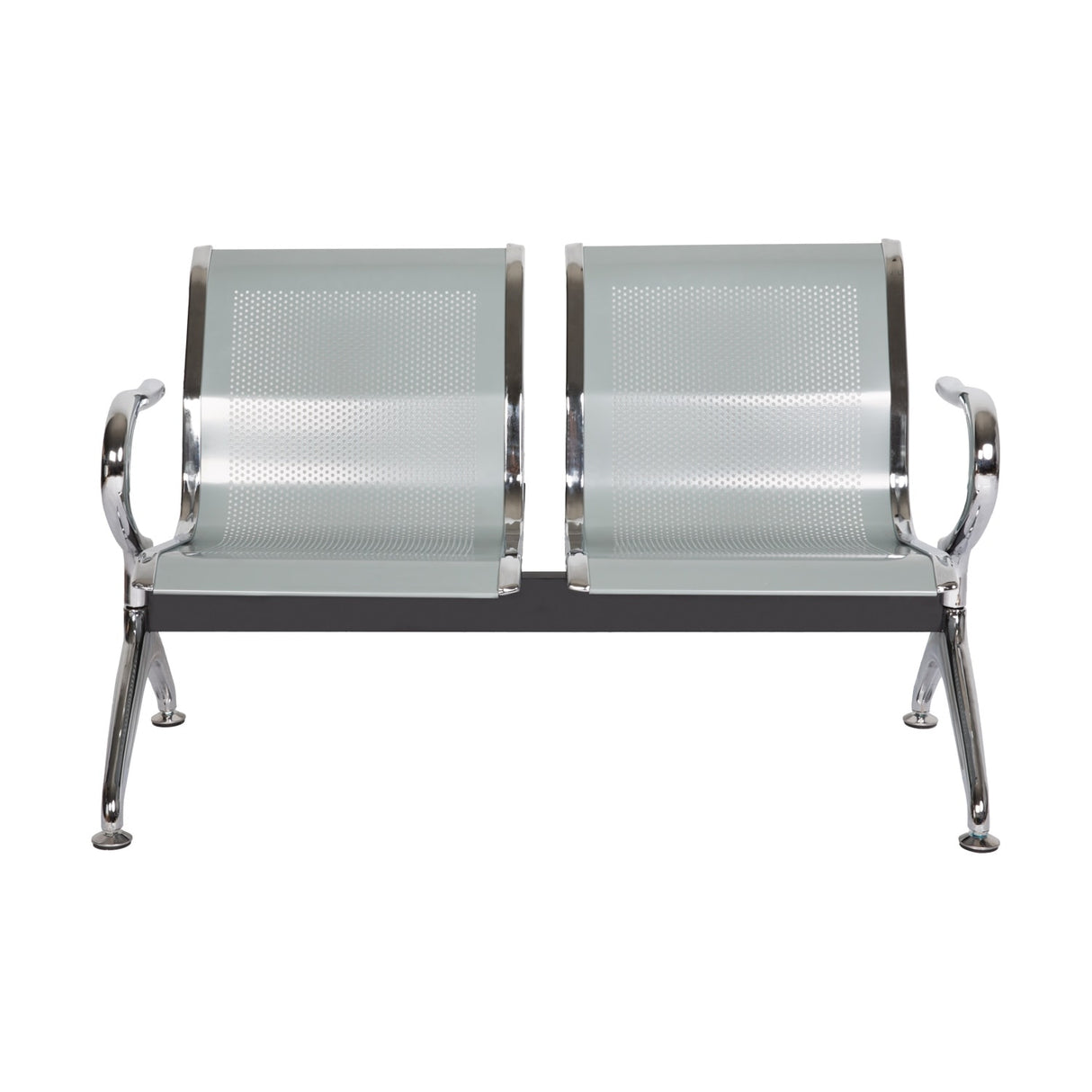 Kinbor 2-Seat Airport Reception Chair, Waiting Room Bench, Visitor Guest Chair for Bank Salon Barbershop