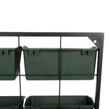 Kinbor 3-Tier Vertical Garden Planter, Wall Mounted Hanging Planter Box with 6 Containers for Herbs, Vegetables, Balcony, Patio