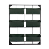 Kinbor 3-Tier Vertical Garden Planter, Wall Mounted Hanging Planter Box with 6 Containers for Herbs, Vegetables, Balcony, Patio