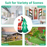 Kinbor 6FT/7Ft Christmas Inflatable Santa Claus Christmas Tree for Indoor Outdoor Air Blown Garden Yard Party Decoration