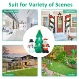 Kinbor 6FT/7Ft Christmas Inflatable Santa Claus Christmas Tree for Indoor Outdoor Air Blown Garden Yard Party Decoration