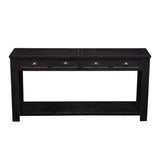 Kinbor Console Table End Table 2-Tier Hallway Sofa Table with Storage Drawers Bottom Shelf for Living Room, Entryway, Bedroom