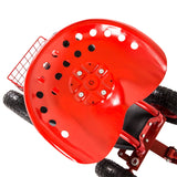 Kinbor Garden Cart Seat with Wheels, Rolling Garden Scooter with 360°Swivel Seat Extendable Steer Handle & Storage Basket