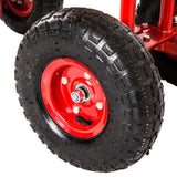 Kinbor Garden Cart Seat with Wheels, Rolling Garden Scooter with 360°Swivel Seat Extendable Steer Handle & Storage Basket