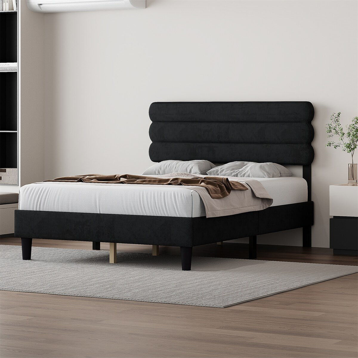 King Bed Frame with Headboard
