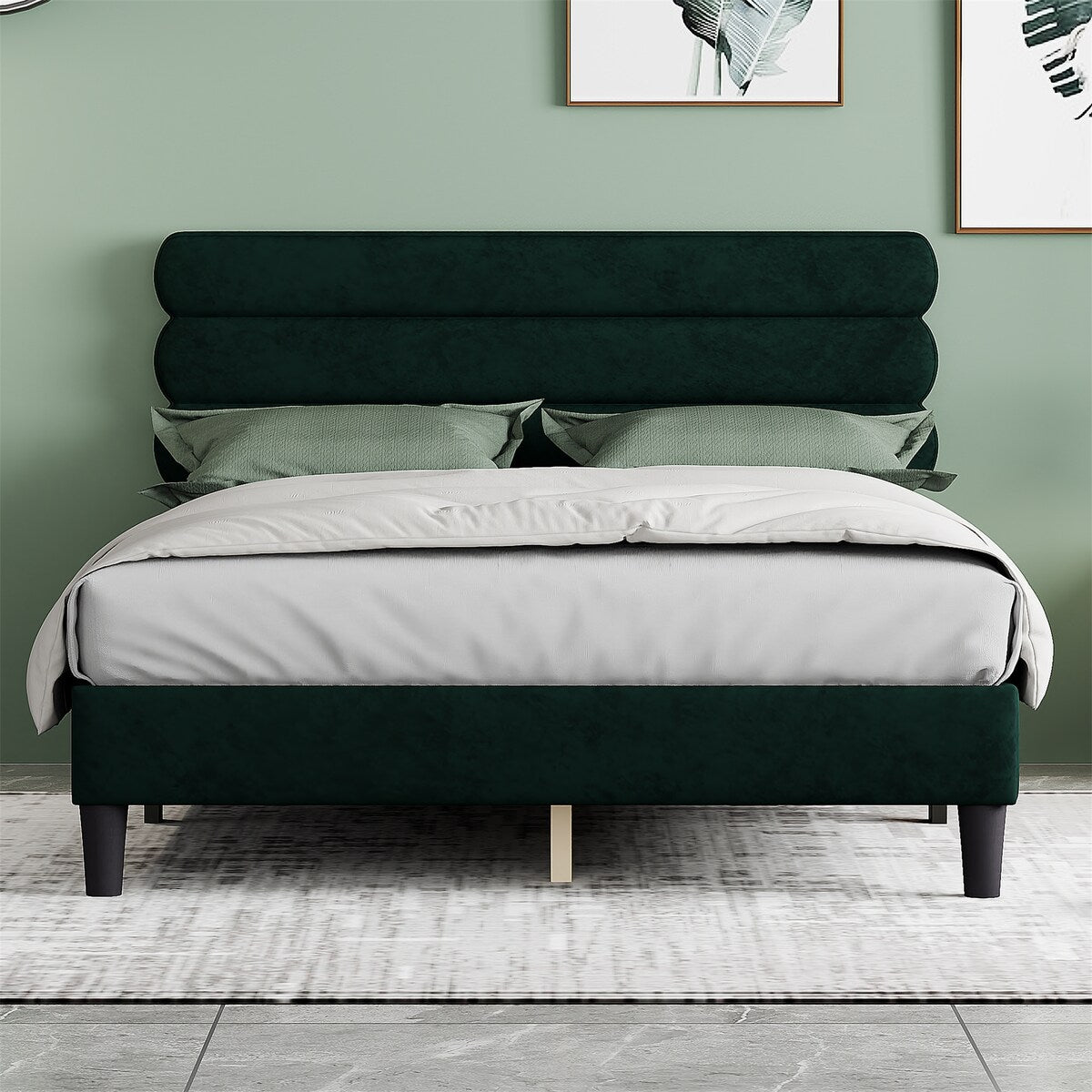 King Bed Frame with Headboard