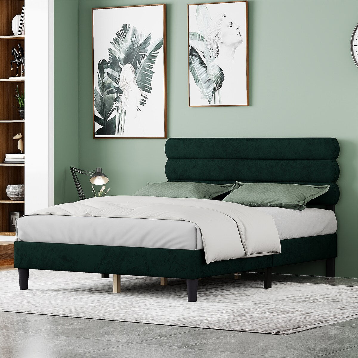 King Bed Frame with Headboard