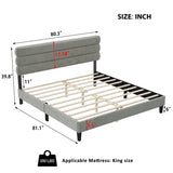 King Bed Frame with Headboard