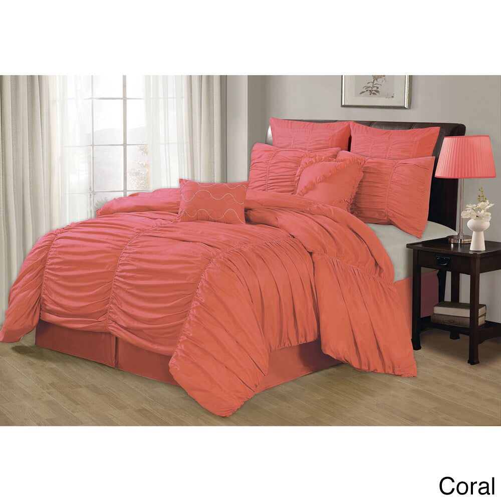 Lacozee Classical Ruched 8-piece Comforter Set