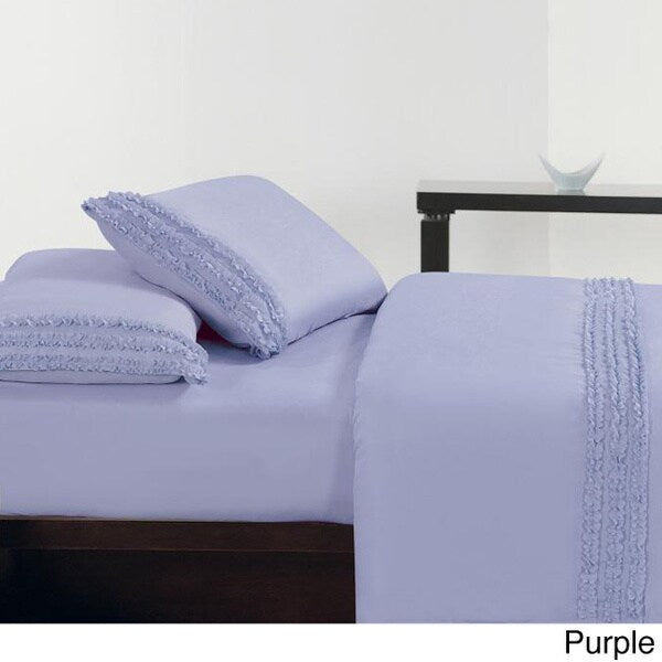 Ultra Soft Double Brushed Microfiber Ruffle Sheet Set