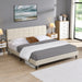 King Size Platform Bed Frame with Fabric Upholstered Headboard and Wooden Slats,No Box Spring Needed/Easy Assembly