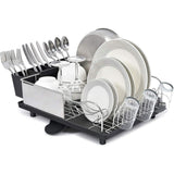 Kingrack Dish Rack,304 Stainless Steel Dish Drying Rack, Large Dish Drainer,Black