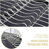 Kingrack Dish Rack,304 Stainless Steel Dish Drying Rack, Large Dish Drainer,Black