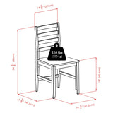 5-Pc Dining Table with Ladder-back Chairs, Walnut