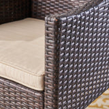 Kingston Outdoor 5 Piece Acacia Wood and Wicker Dining Set by Christopher Knight Home