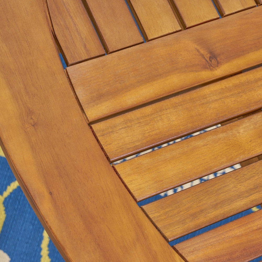 Kingston Outdoor 5 Piece Acacia Wood and Wicker Dining Set by Christopher Knight Home