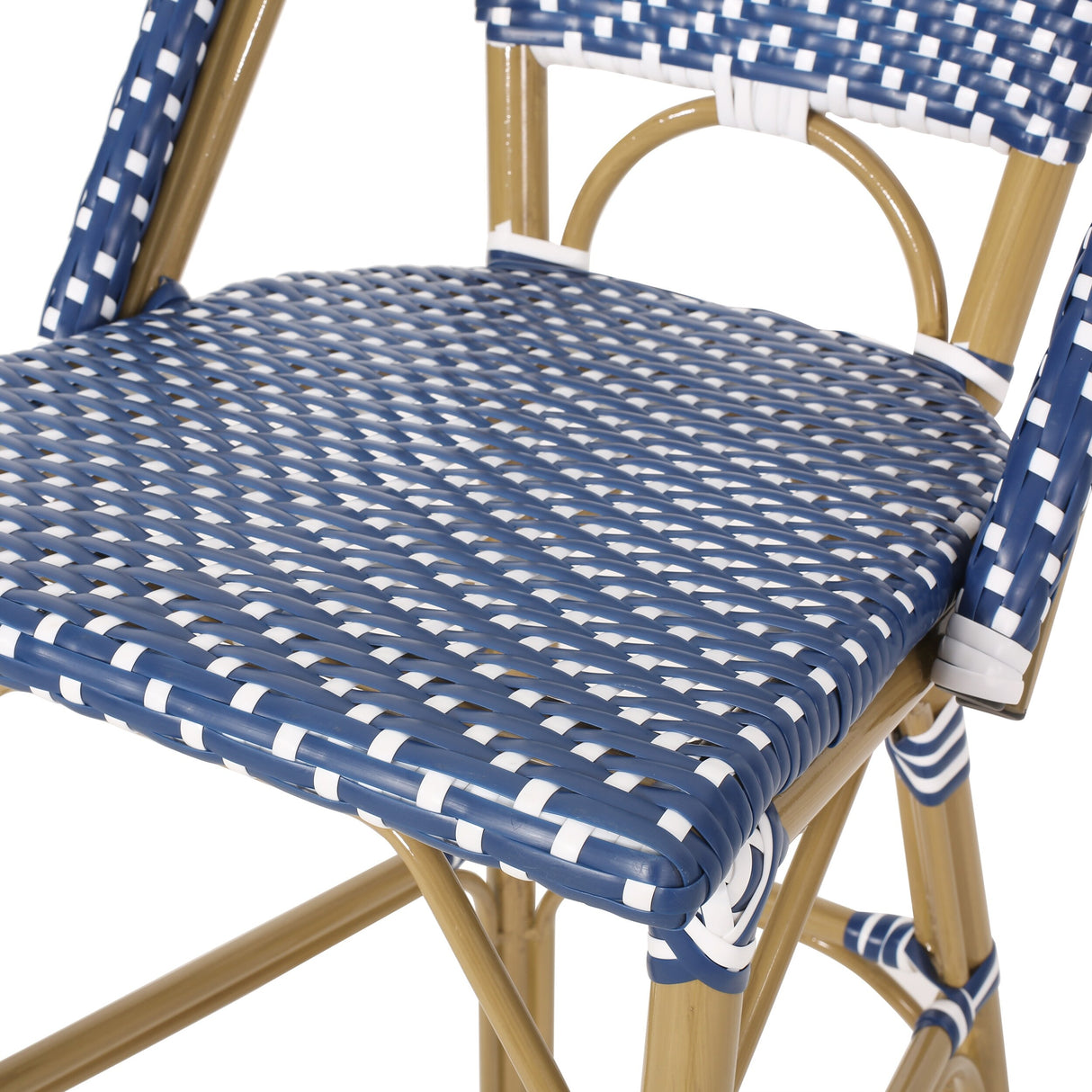Kinner Outdoor Aluminum French Barstools (Set of 4) by Christopher Knight Home - 18.00" L x 23.75" W x 46.00" H