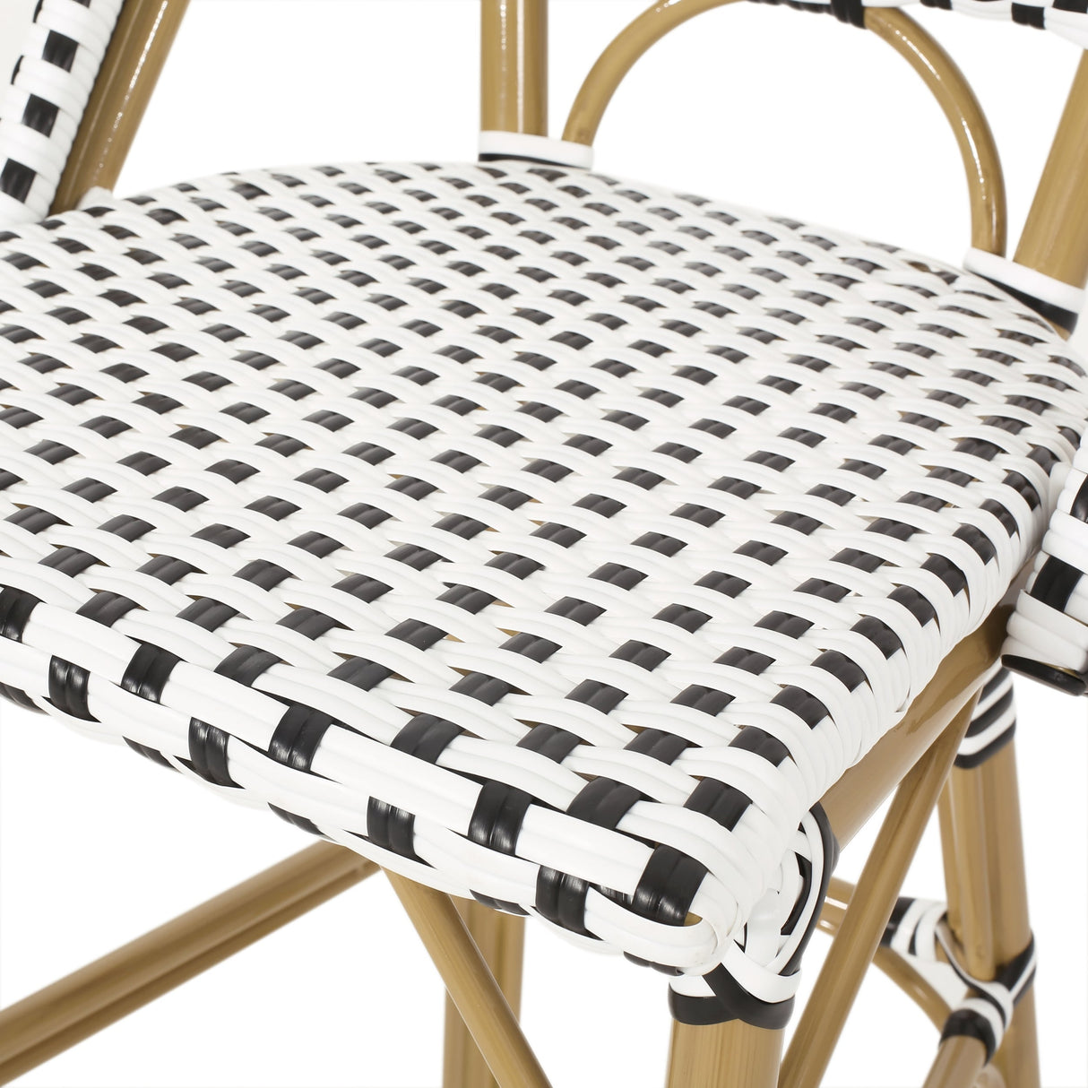 Kinner Outdoor Aluminum French Barstools (Set of 4) by Christopher Knight Home - 18.00" L x 23.75" W x 46.00" H