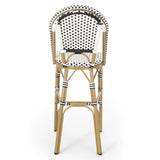 Kinner Outdoor Aluminum French Barstools (Set of 4) by Christopher Knight Home - 18.00" L x 23.75" W x 46.00" H