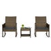 Kinsunny 3-Piece Patio Rocking Chairs Outdoor Bistro Set Patio Wicker Chairs with Coffee Table for Porch Lawn Balcony Backyard