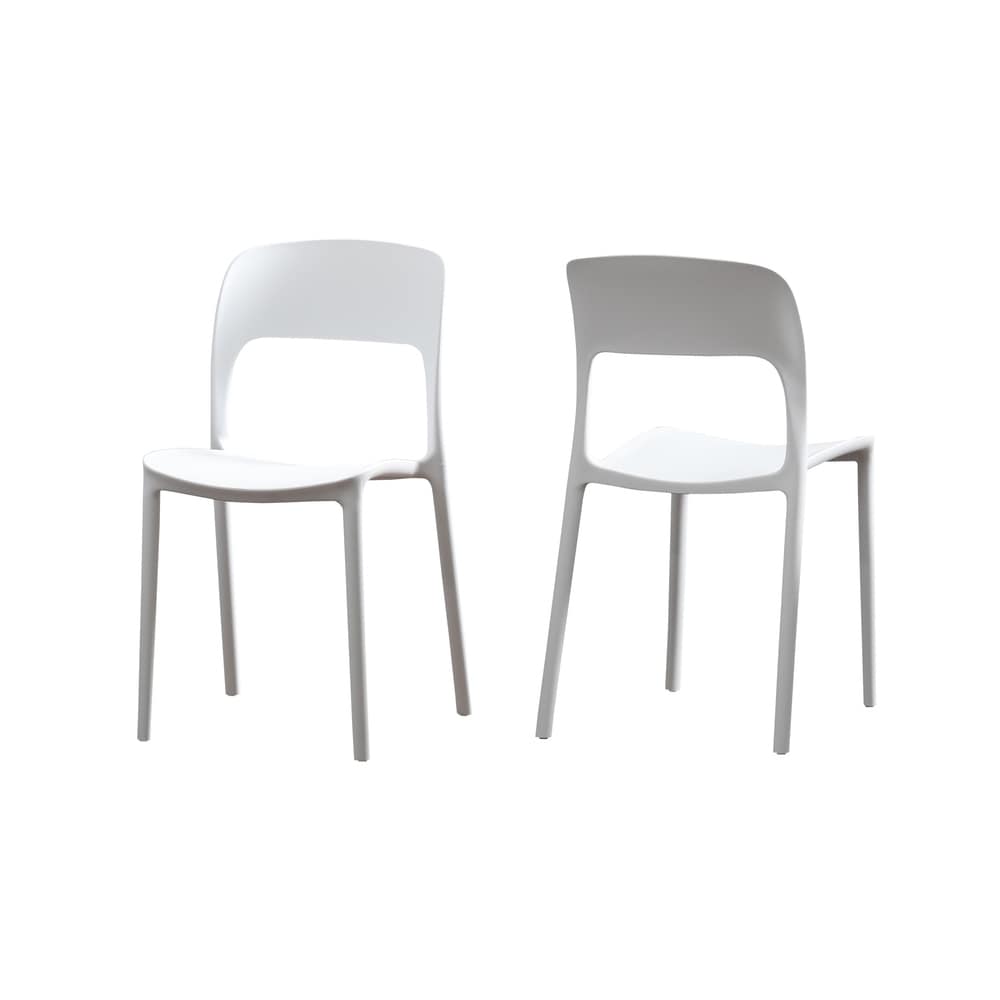 Kipford Indoor Plastic Chair (Set of 2) by Christopher Knight Home