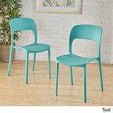 Kipford Indoor Plastic Chair (Set of 2) by Christopher Knight Home