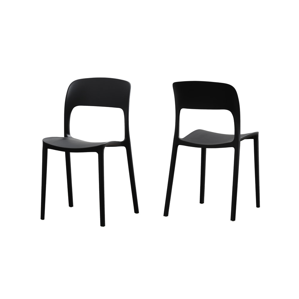 Kipford Indoor Plastic Chair (Set of 2) by Christopher Knight Home