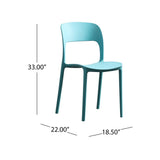Kipford Indoor Plastic Chair (Set of 2) by Christopher Knight Home