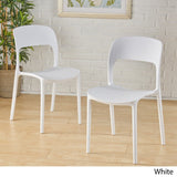 Kipford Indoor Plastic Chair (Set of 2) by Christopher Knight Home