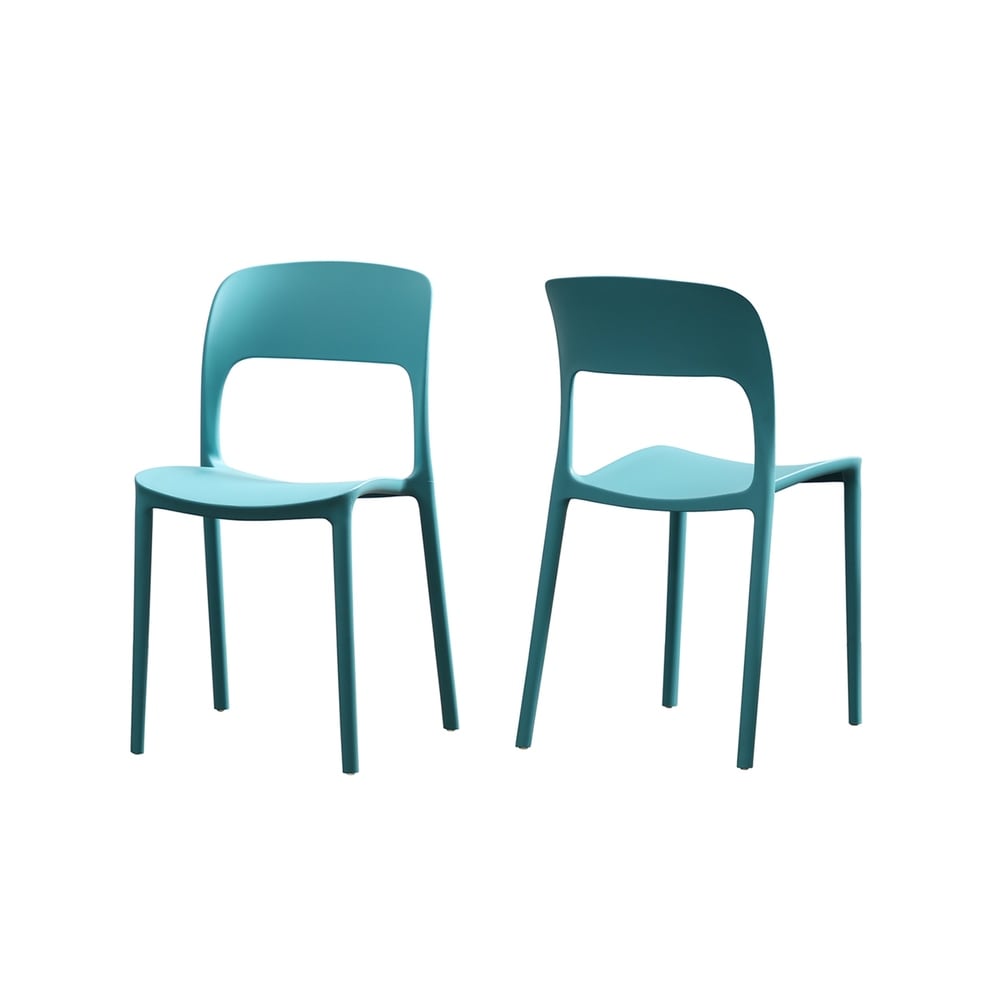 Kipford Indoor Plastic Chair (Set of 2) by Christopher Knight Home