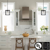 Kiro 1-light Modern Farmhouse Rectangle Pendant Light with UL Certified - N/A