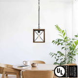 Kiro 1-light Modern Farmhouse Rectangle Pendant Light with UL Certified - N/A