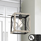 Kiro 1-light Modern Farmhouse Rectangle Pendant Light with UL Certified - N/A