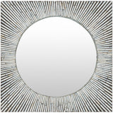 Artistic Weavers Kirwan 'Mother of Pearl' Framed Small Size Round Wall Mirror - Ivory/Black - 23.6" x 23.6"