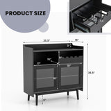 Kitchen Buffet Sideboard Organizer Liquor Bar Cabinet with Wine Rack